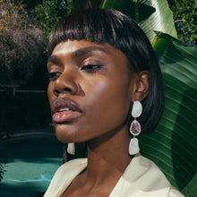 Opera Earrings | Silver | Mother of Pearl/Rose Quartz/Moonstone