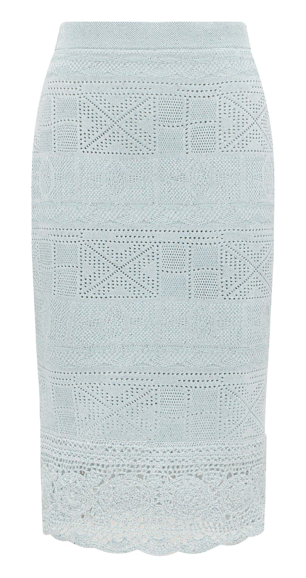 Lace Pencil Skirt | Light Blue