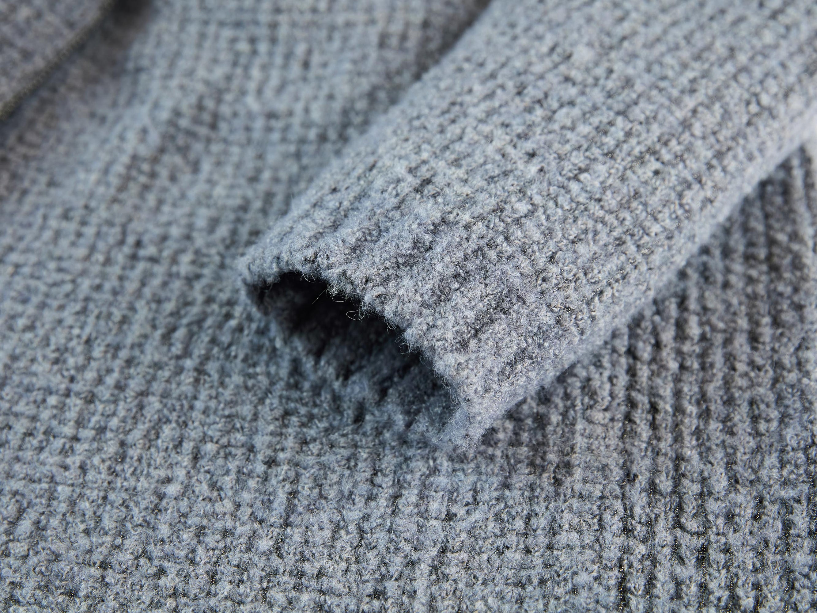 Textured Midi Dress | Grey