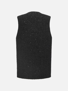 Loose Straight-Cut Vest | Black