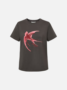 Cotton Short-Sleeve T-Shirt | Brown