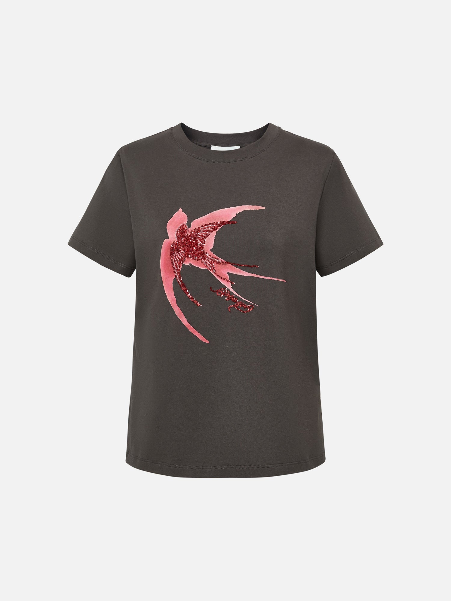 Cotton Short-Sleeve T-Shirt | Brown