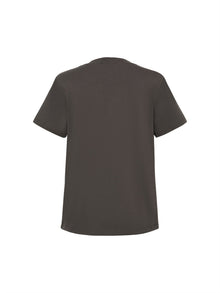 Cotton Short-Sleeve T-Shirt | Brown