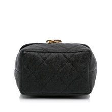 Chanel | Pre-Owned Micro Caviar Vanity Case with Chain | Black