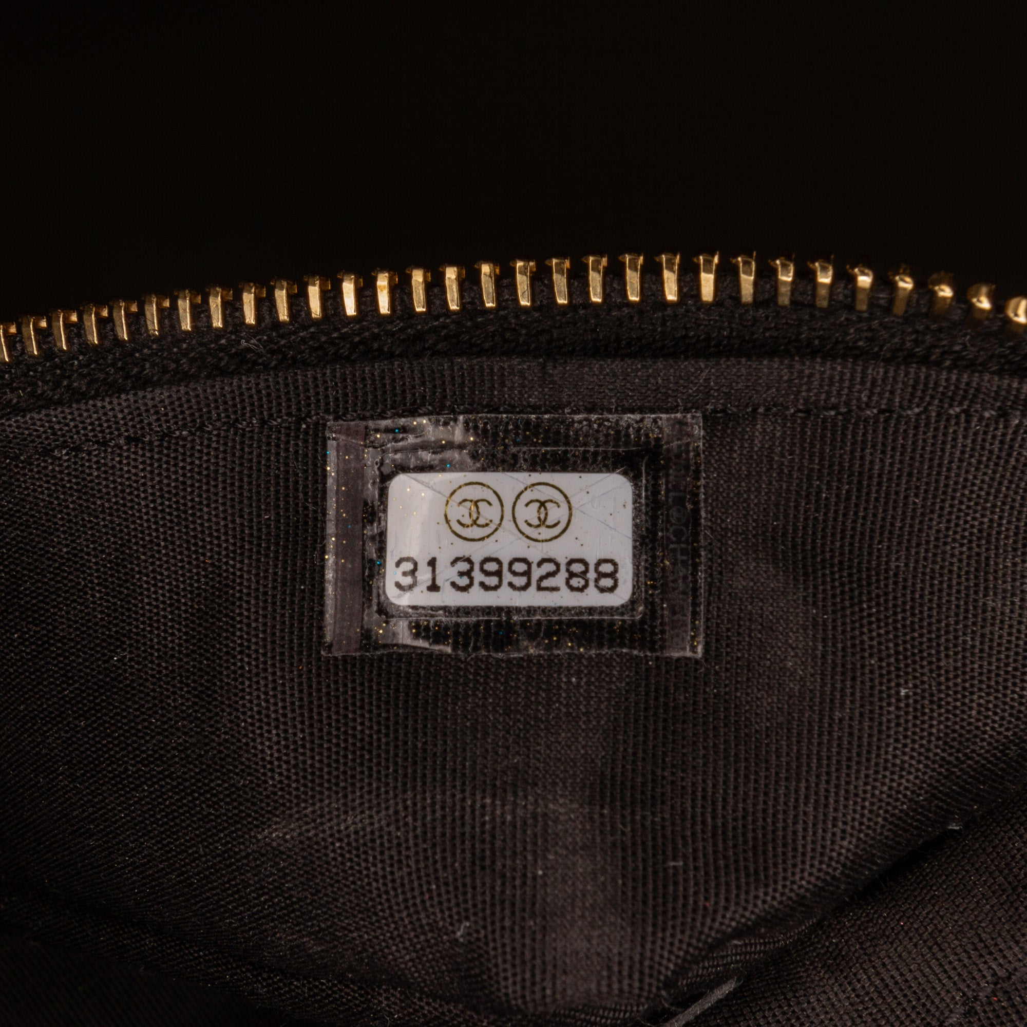 Chanel | Pre-Owned Micro Caviar Vanity Case with Chain | Black