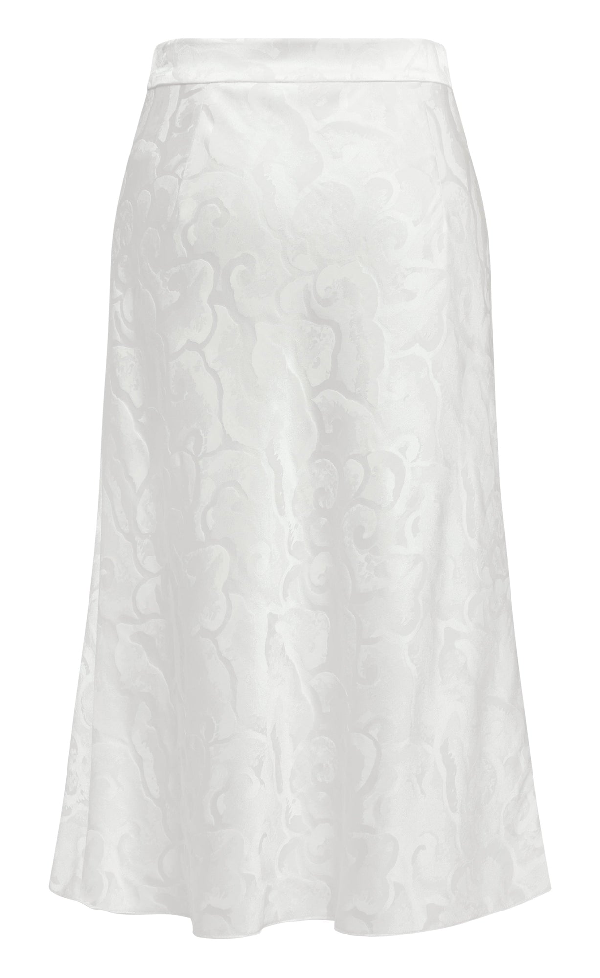 Jacquard Midi Skirt | White