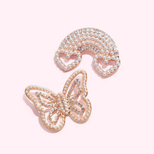 Rainbow Pearl & Crystal Brooch