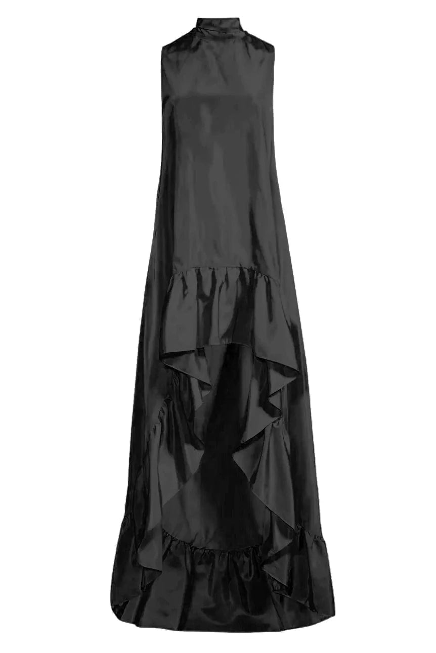 ONE33 SOCIAL | The Yolanda Black High-Low Maxi Gown | Black