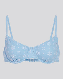 The Daphne Eyelet Bikini Top - Solid & Striped