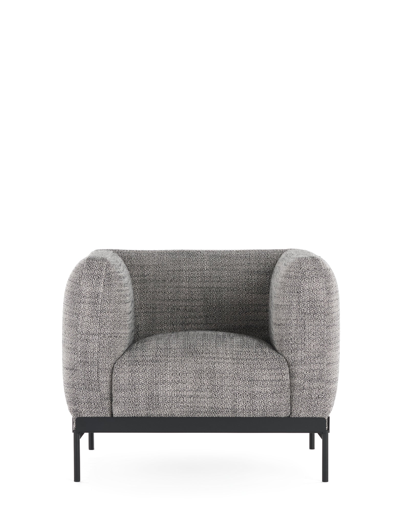 ASIA Cotton Structure Armchair - Single Seater | Single | White/Black