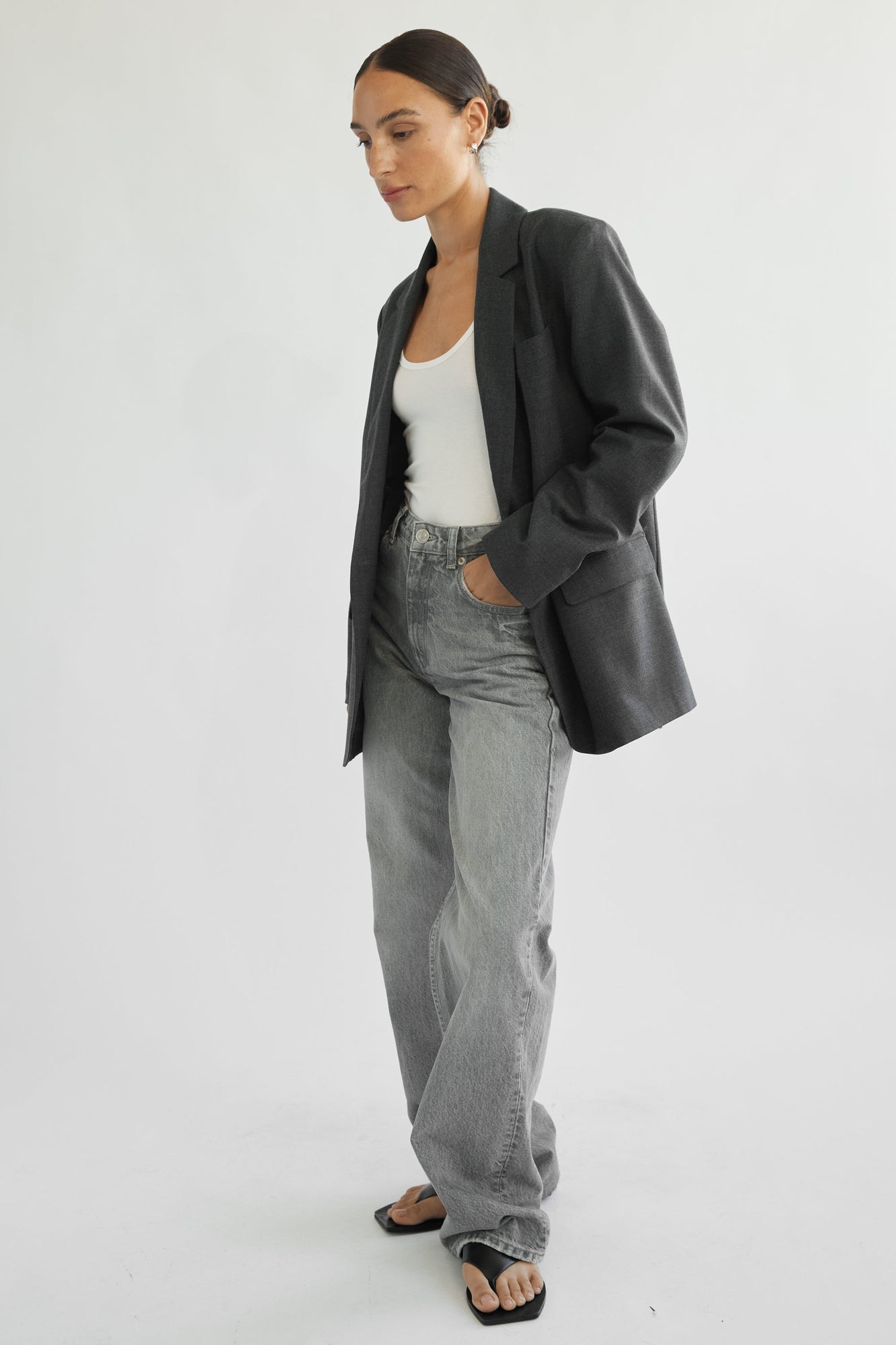 Oversized Wool Blazer - Almina Concept 
