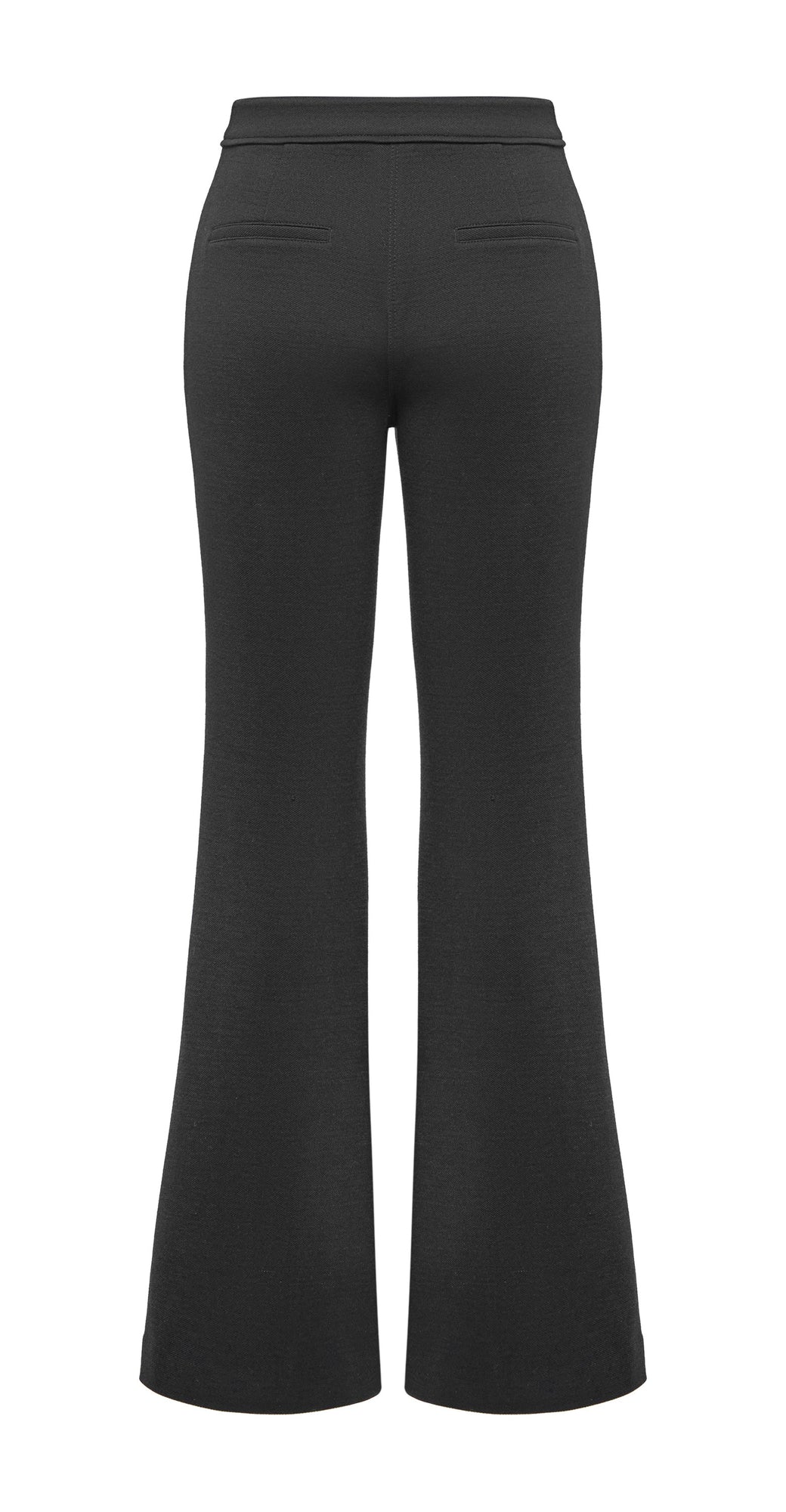High-Waist Flared Leg Trouser | Black