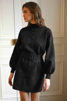 Coco Belted Mini Dress | Black