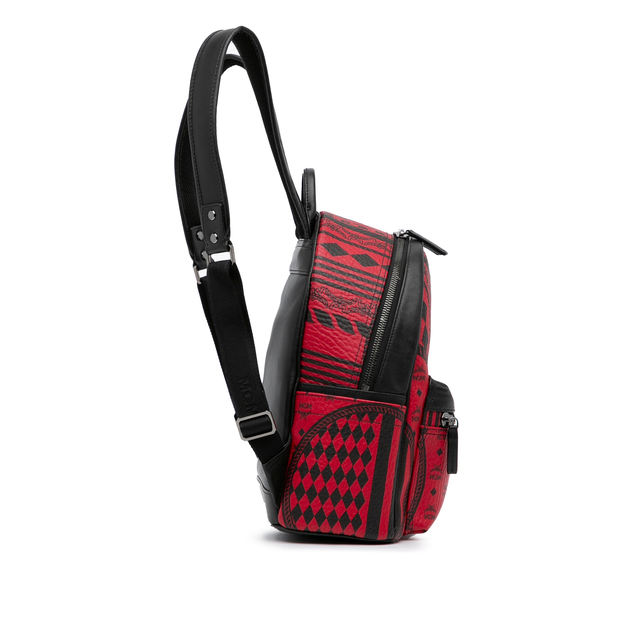 MCM | Pre-Owned Baroque Stark Backpack | Red