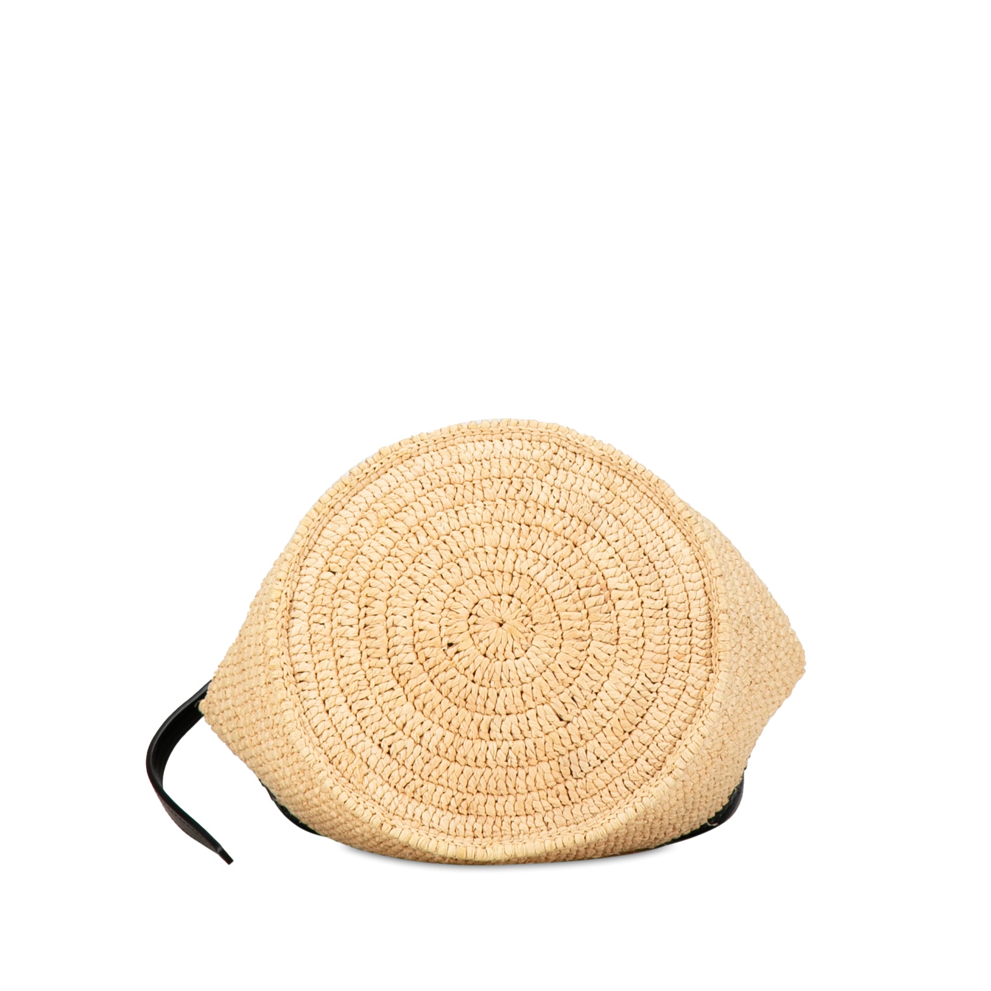 Celine | Pre-Owned Woven Raffia Nano Bucket Bag | Brown