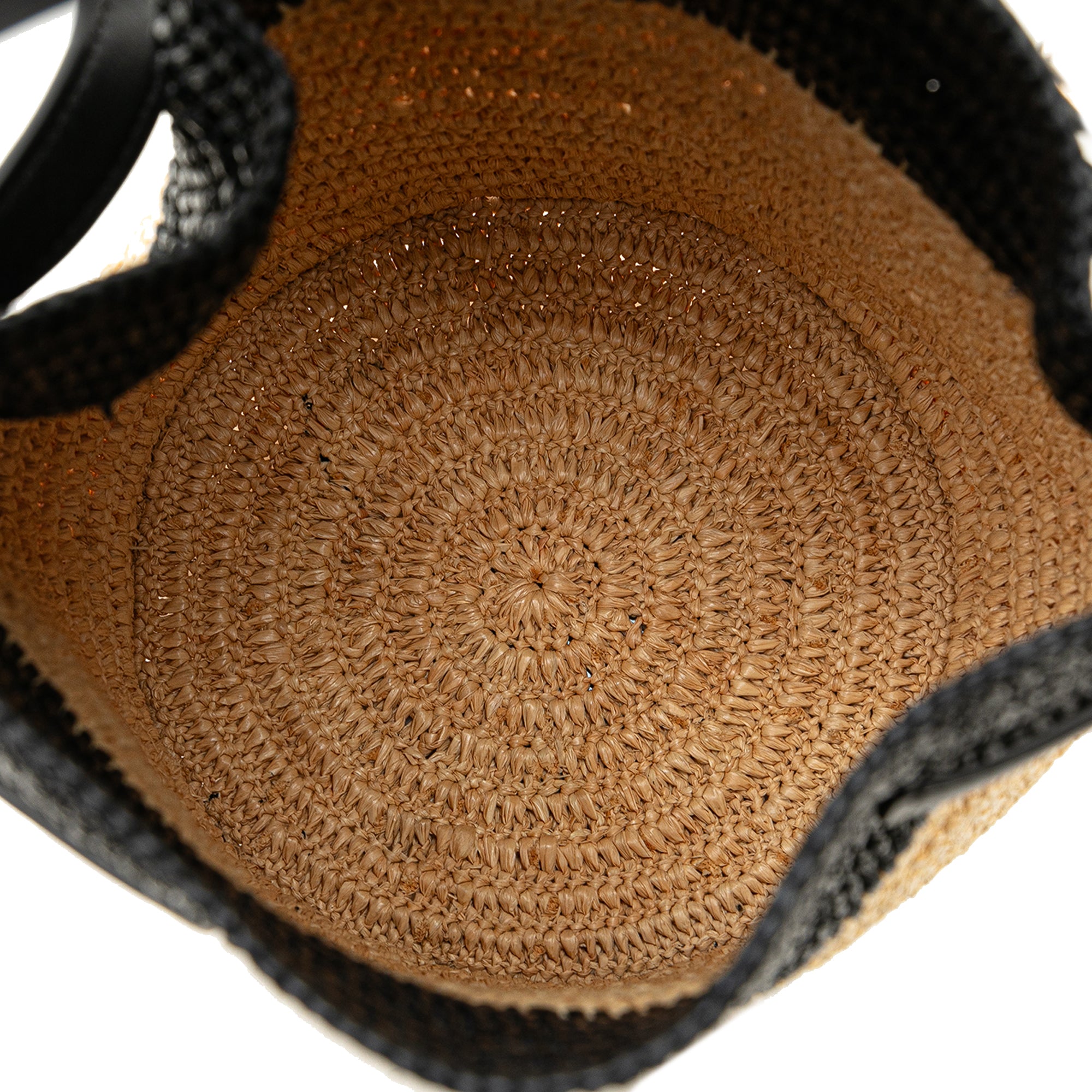 Celine | Pre-Owned Woven Raffia Nano Bucket Bag | Brown