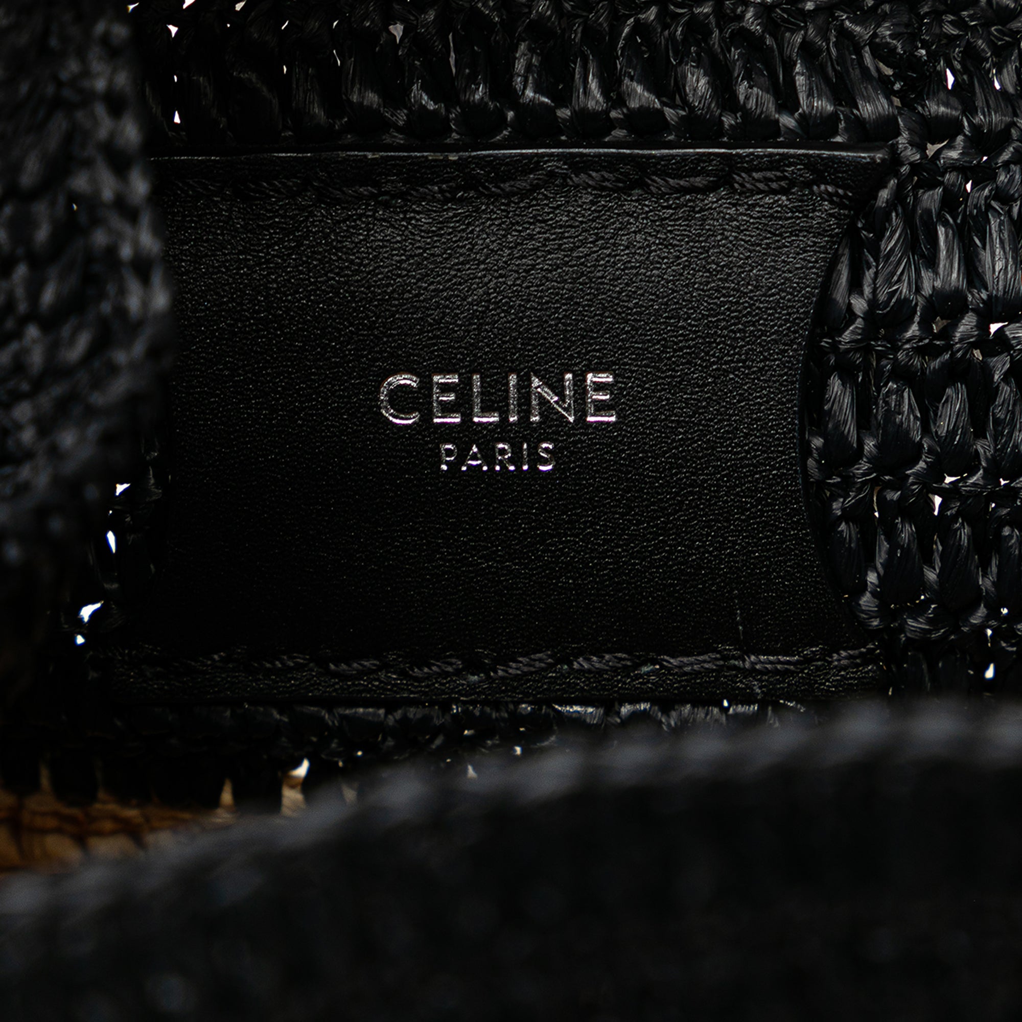 Celine | Pre-Owned Woven Raffia Nano Bucket Bag | Brown