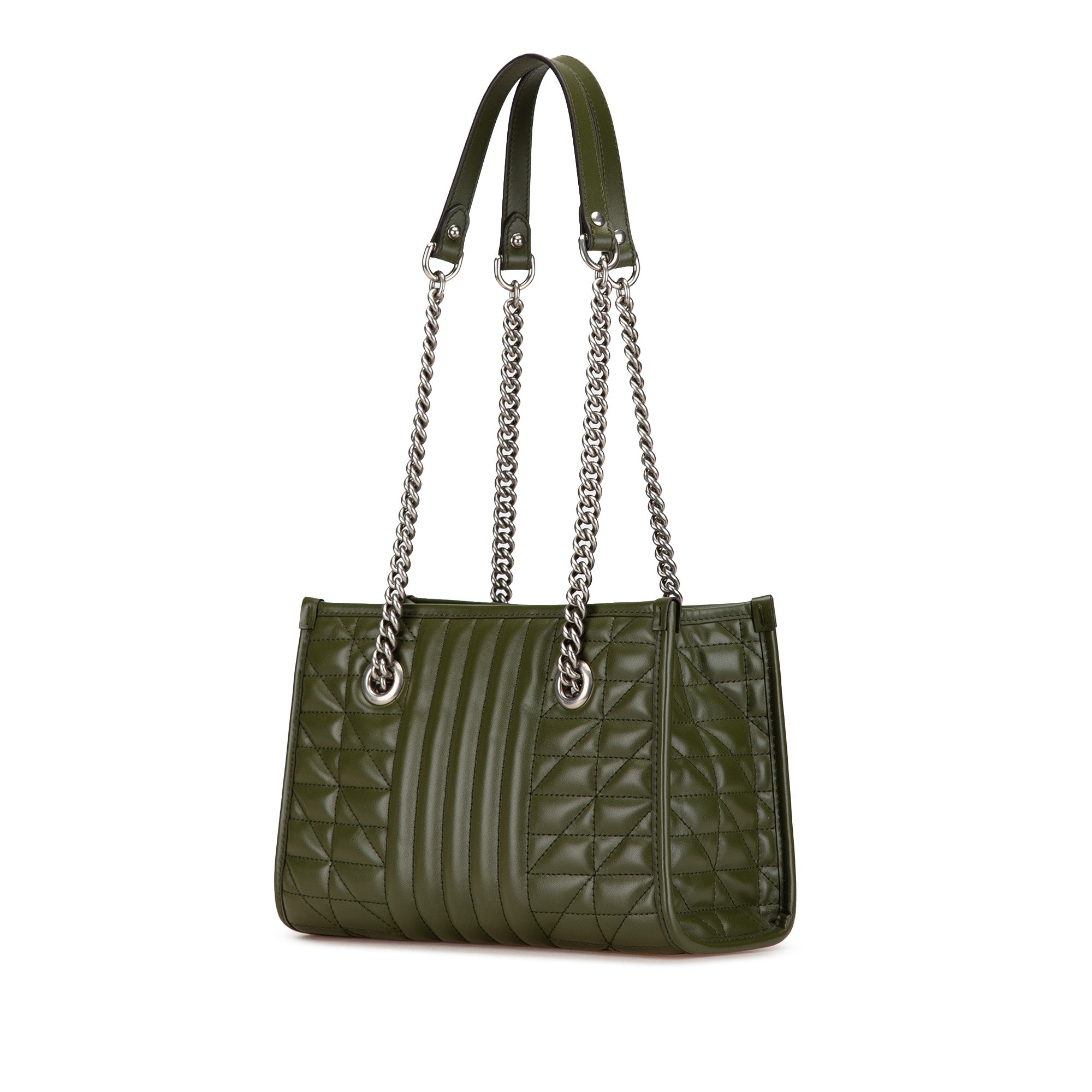 Gucci | Pre-Owned Small GG Marmont Aria Chain Tote | Green