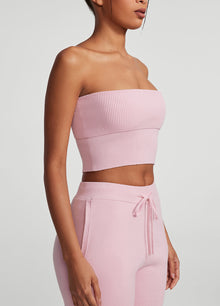 Chunky Knit Crop Top | Ballet Pink