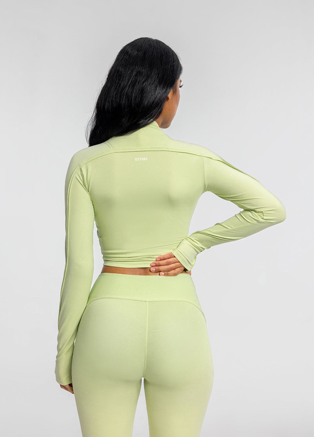 Drawstring Crop Top | Cool Matcha