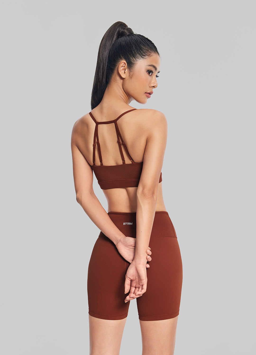 Airy Active Strap Top | Rust Brown