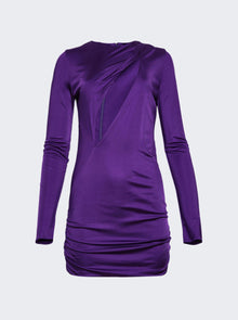 Women | Versace | Slashed Mini Dress | Bright Dark Orchid