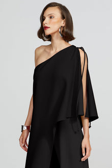 Halston | Ignacia Jumpsuit In Luxe Crepe | Black