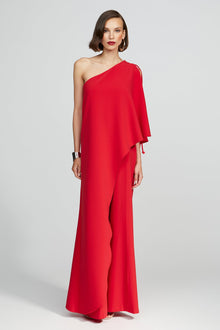 Halston | Ignacia Jumpsuit In Luxe Crepe | Flame