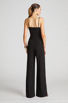 Halston | Brea Jumpsuit In Stretch Crepe | Black