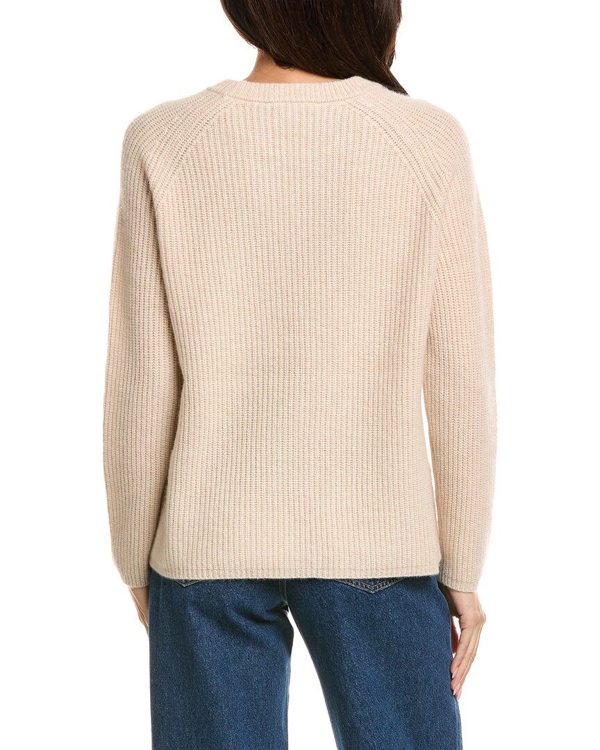 The Cashmere Project | Womens | Shaker Crewneck 100% Cashmere Sweater | White
