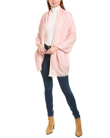 Amicale Cashmere | Womens | Solid Cashmere & Wool-Blend Wrap | Pink