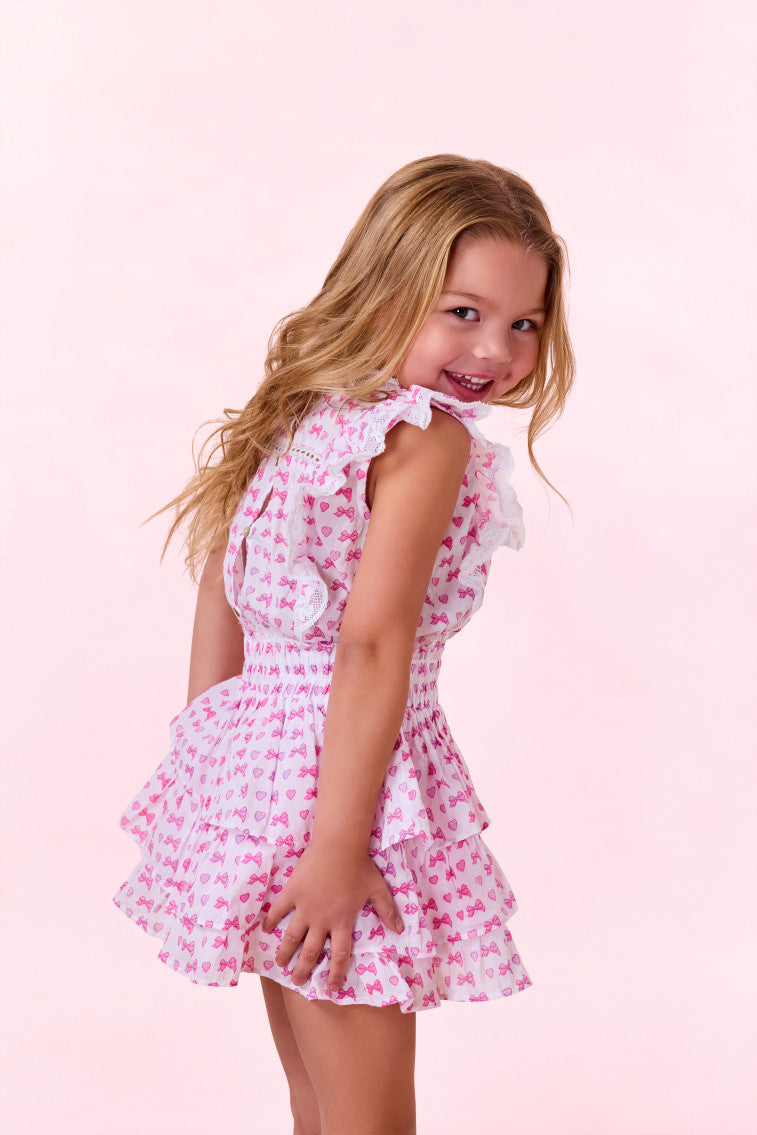 Loveshackfancy X Roller Rabbit Decker Heart Dress | Disco Bow Heart