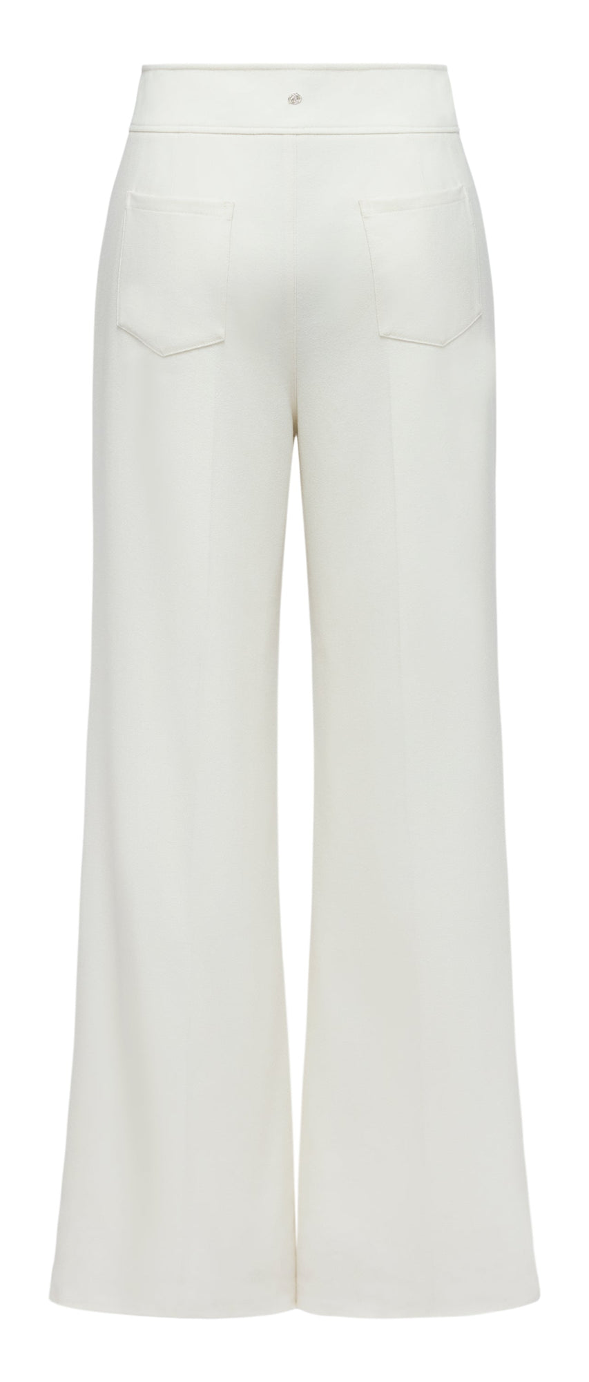 High-Waisted Wide-Leg Trouser | White