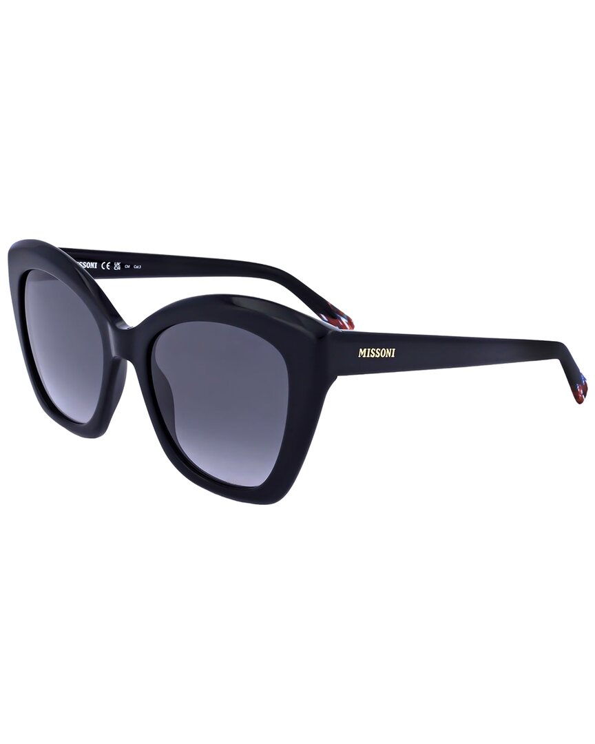 Missoni | Unisex | 54mm Sunglasses | Black | Smoke Gradient Lens
