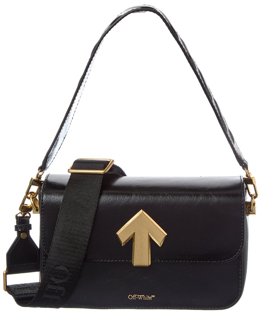 Off-White | Womens | Binder Medium Leather Clutch | Black