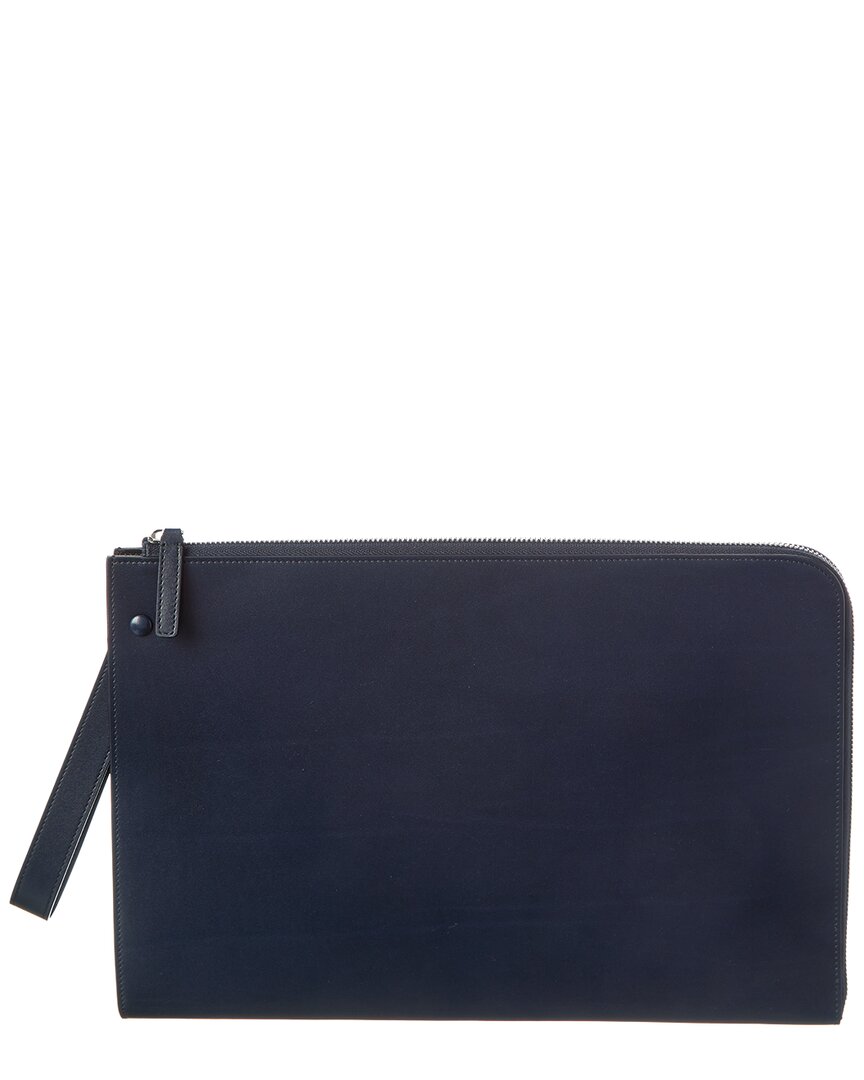 The Row | Womens | Leather Clutch | Blue