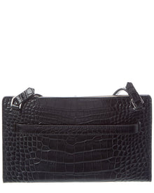 TOTEME | Womens | Croc-Embossed Leather Crossbody - II | Black