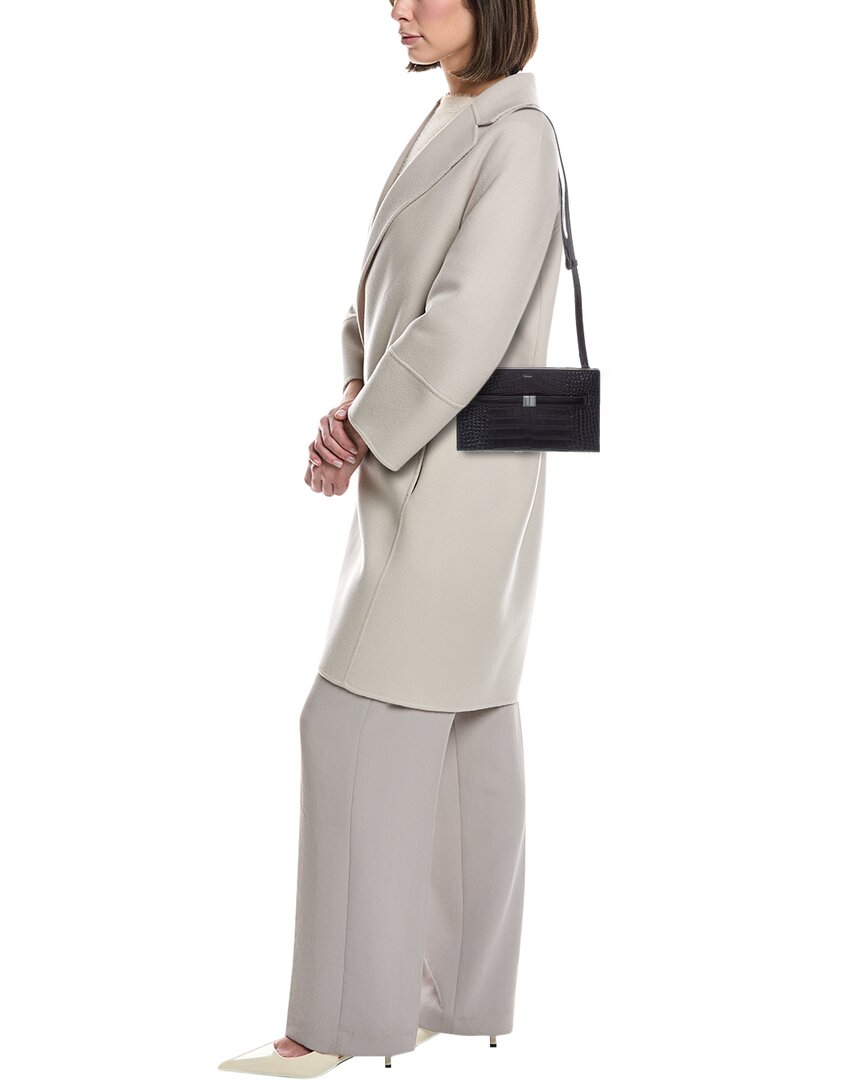 TOTEME | Womens | Croc-Embossed Leather Crossbody - II | Black