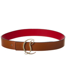 Christian Louboutin | Womens | CL Logo Leather Belt | Brown