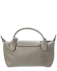 Longchamp | Unisex | Le Pliage Xtra XS Leather Pouch | Grey