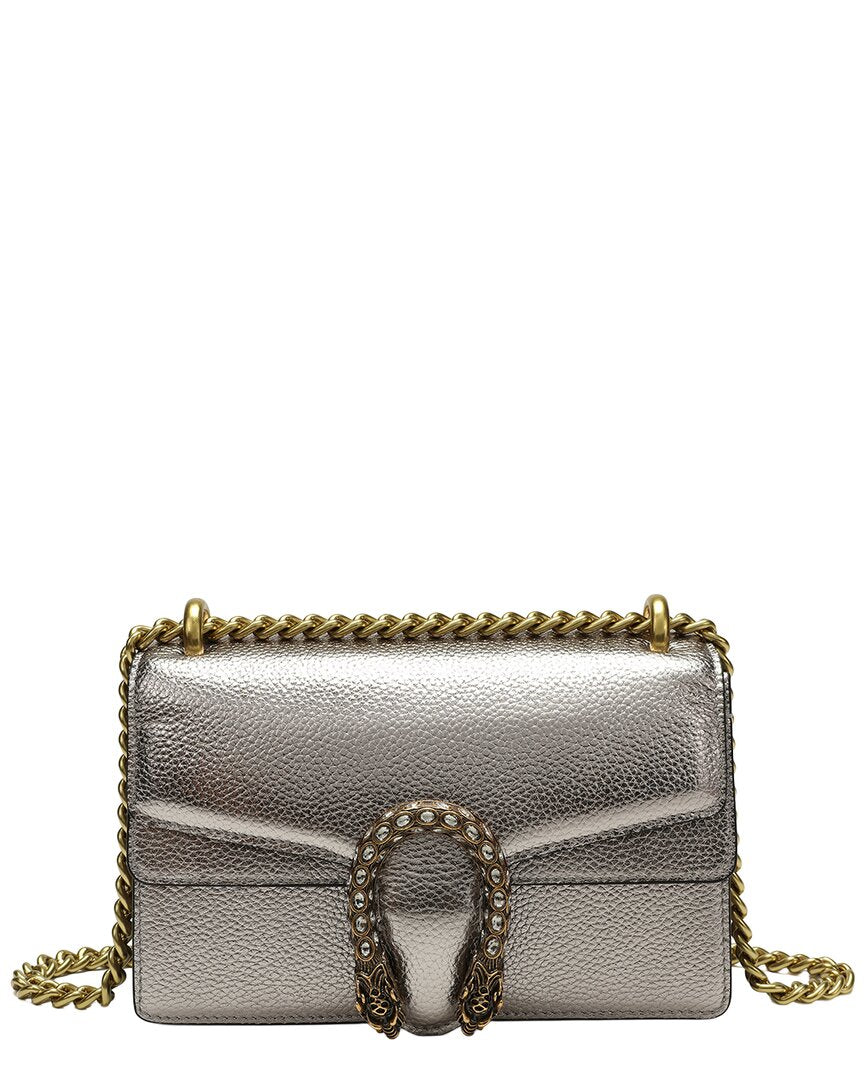 Tiffany & Fred Paris | Womens | Crystal Dragon Leather Crossbody | Grey
