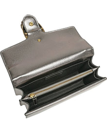 Tiffany & Fred Paris | Womens | Crystal Dragon Leather Crossbody | Grey