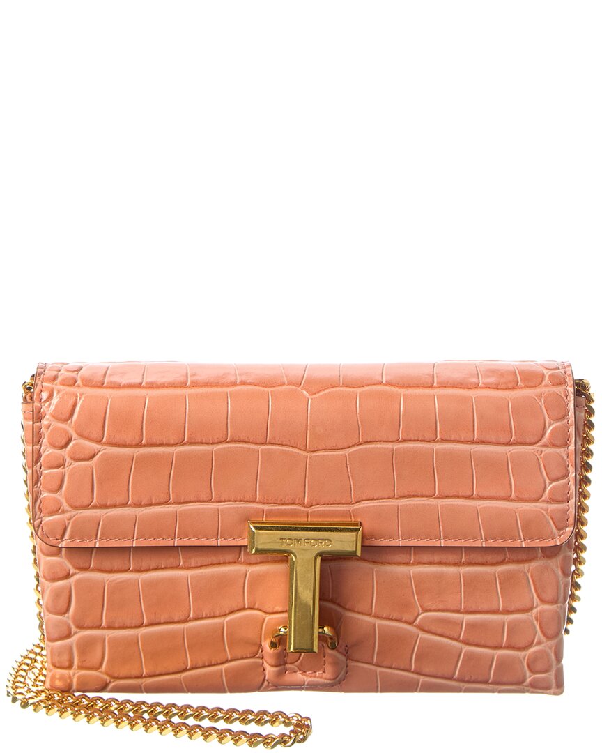 Tom Ford | Womens | Mini Leather Shoulder Bag | Orange