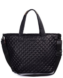 MZ Wallace | Womens | Large Metro Leather Tote Deluxe | Black
