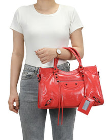 Tiffany & Fred Paris | Womens | Distressed Leather Satchel | Red