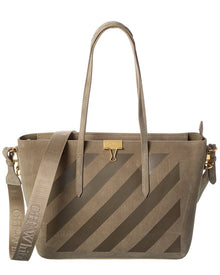 Off-White | Womens | Diagonal Suede Tote | Grey
