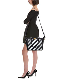 Off-White | Womens | Diagonal Leather Tote | Black
