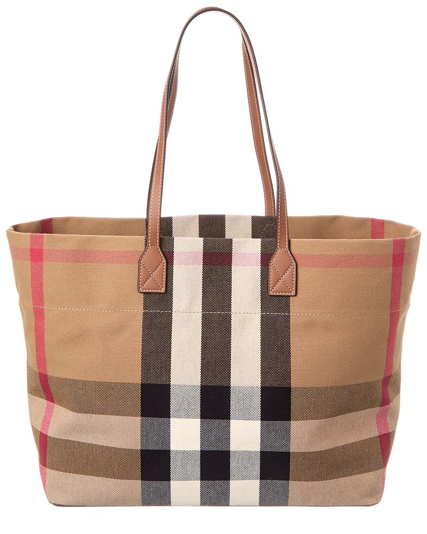 Burberry | Womens | DNU INV Check Canvas & Leather Tote | Brown