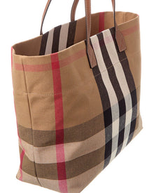 Burberry | Womens | DNU INV Check Canvas & Leather Tote | Brown