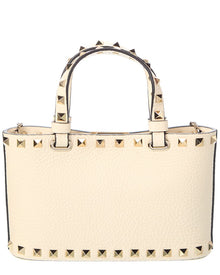 Valentino | Womens | Rockstud Mini Leather Tote | White